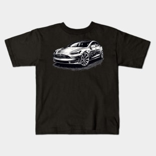 Tesla Model S Kids T-Shirt